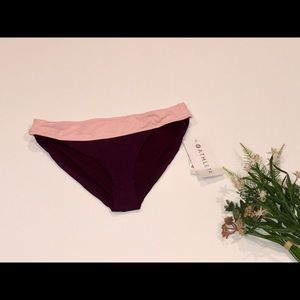 ATHLETA MOD BLOCK MED RISE SWIM BOTTOM Purple ATHLETA swim bottom nwt
